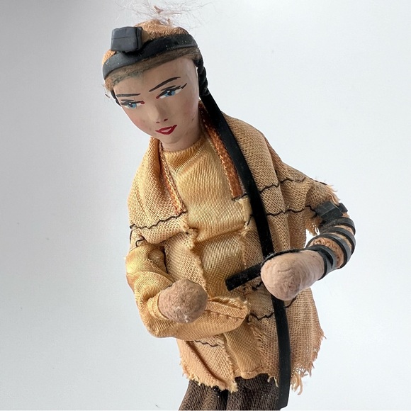 Vintage 1950/70s Handmade Sabra Figurine from Israel Middle Eastern Folk Art - Picture 2 of 16